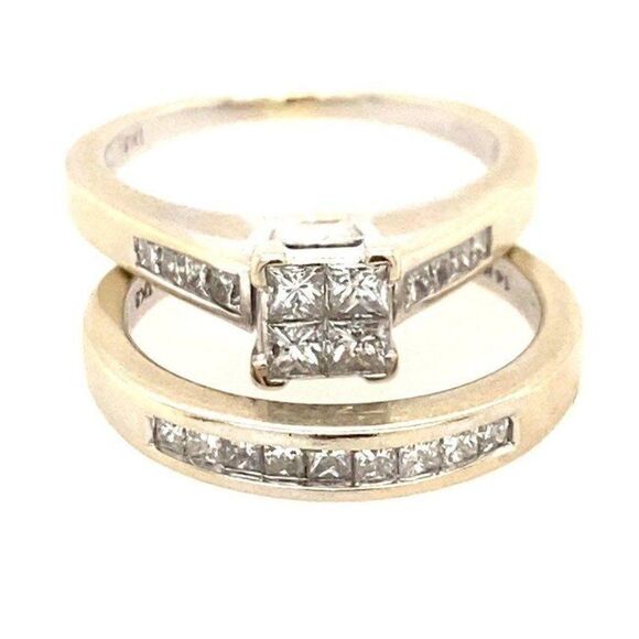 14k Diamond Engagement Ring Set - Picture 1 of 16